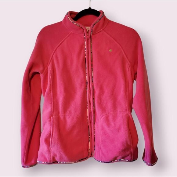 Lilly Pulitzer Long Sleeve Fleece Full Zip Jacket w/Pockets Women's Size S | EUC - Picture 1 of 4